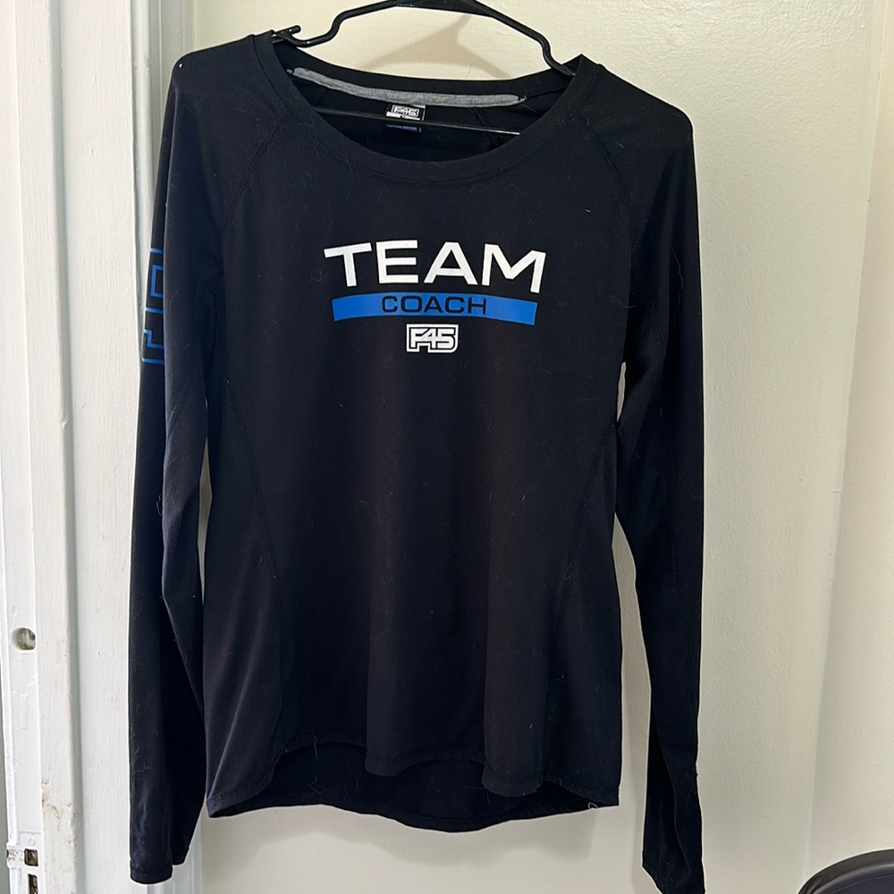 Long sleeve black f45 coach shirt